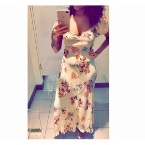 Zara floral flirty dress